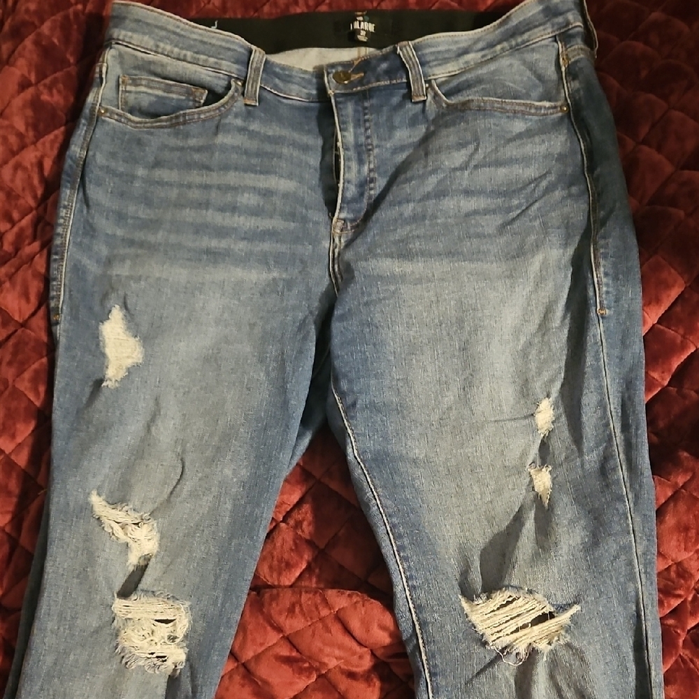 Blue Distressed Women's Jeans